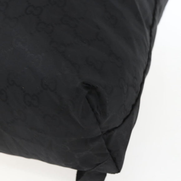 GUCCI GG Backpack Nylon Black Silver 223670 Auth am10253V