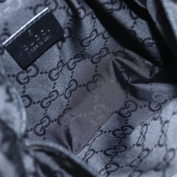 GUCCI GG Backpack Nylon Black Silver 223670 Auth am10253V