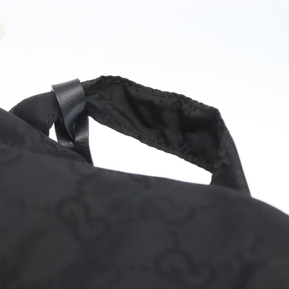 GUCCI GG Backpack Nylon Black Silver 223670 Auth am10253V