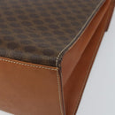 CELINE Macadam Canvas Hand Bag PVC Leather 2way Brown Gold Auth am10255V-14