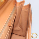 CELINE Macadam Canvas Hand Bag PVC Leather 2way Brown Gold Auth am10255V-21