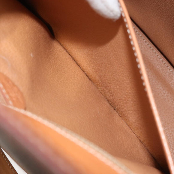 CELINE Macadam Canvas Hand Bag PVC Leather 2way Brown Gold Auth am10255V