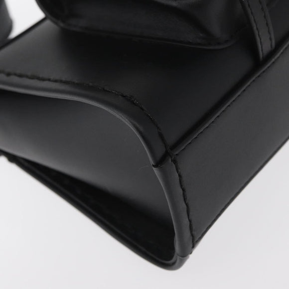 Chloe Edith Shoulder Bag Leather Black Gold Auth am10259V