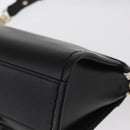 Chloe Edith Shoulder Bag Leather Black Gold Auth am10259V-13