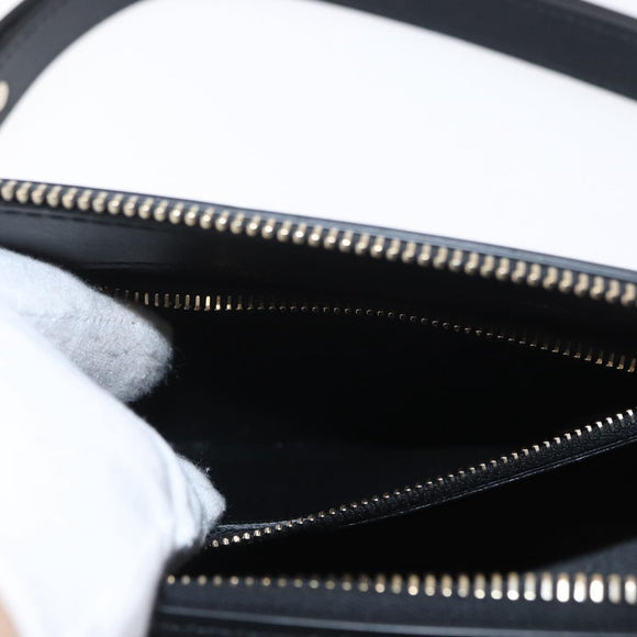 Chloe Edith Shoulder Bag Leather Black Gold Auth am10259V