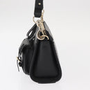 Chloe Edith Shoulder Bag Leather Black Gold Auth am10259V-4