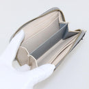 FENDI Coin Purse Leather Gray Gold Auth am10262V-9