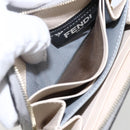 FENDI Coin Purse Leather Gray Gold Auth am10262V-18