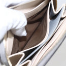 FENDI Coin Purse Leather Gray Gold Auth am10262V-10