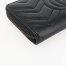 GUCCI GG Marmont Round Long Wallet Leather Black 443123 Auth am10264V-11
