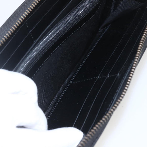 GUCCI GG Marmont Round Long Wallet Leather Black 443123 Auth am10264V