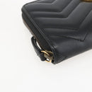 GUCCI GG Marmont Round Long Wallet Leather Black 443123 Auth am10264V-9