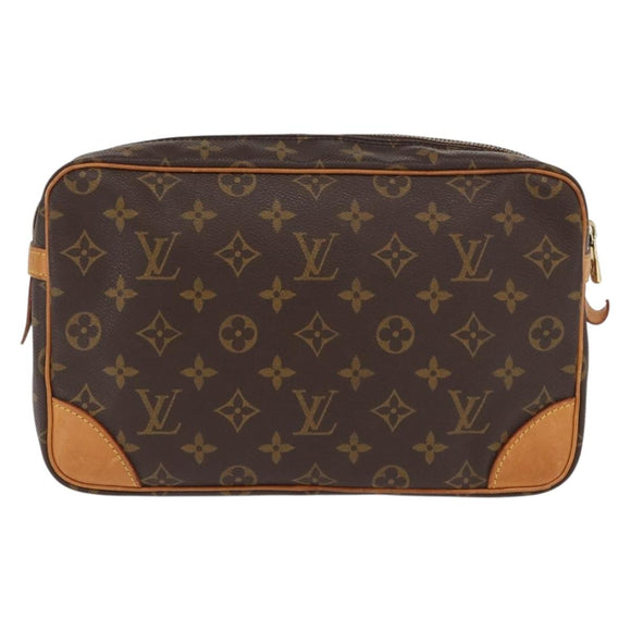 LOUIS VUITTON Monogram Compiegne 28 Clutch Bag M51845 LV Auth am10267