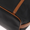SAINT LAURENT Shoulder Bag Coated Canvas Black Brown gold Auth am10268-14