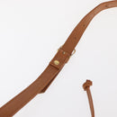 SAINT LAURENT Shoulder Bag Coated Canvas Black Brown gold Auth am10268-9