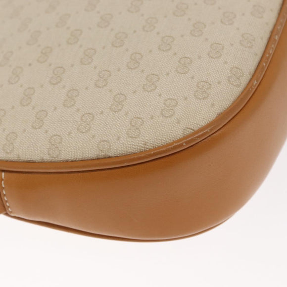 GUCCI Micro GG Supreme Shoulder Bag PVC Ivory Gold 007 89 0094 Auth am10270