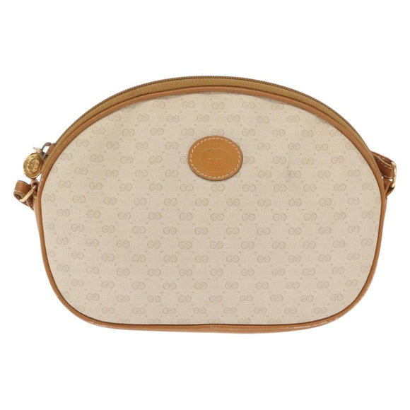 GUCCI Micro GG Supreme Shoulder Bag PVC Ivory Gold 007 89 0094 Auth am10270