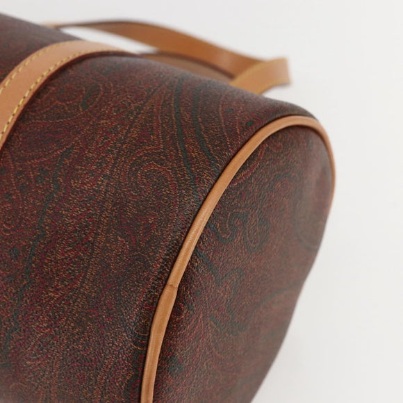 ETRO Paisley Hand Bag PVC Bordeaux Auth am10272V