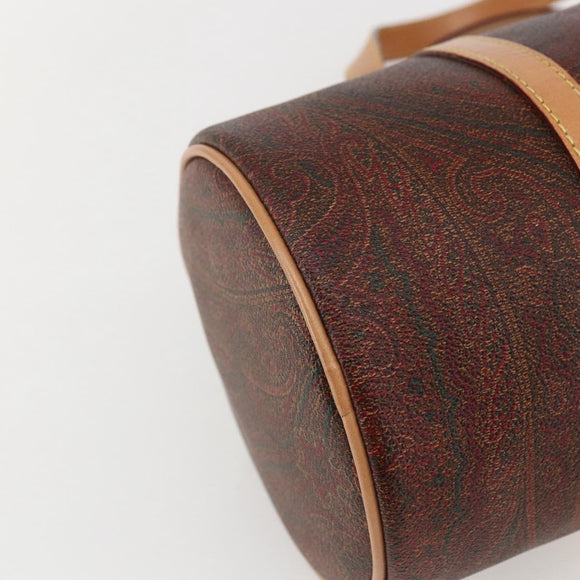 ETRO Paisley Hand Bag PVC Bordeaux Auth am10272V