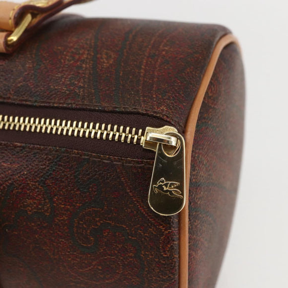 ETRO Paisley Hand Bag PVC Bordeaux Auth am10272V
