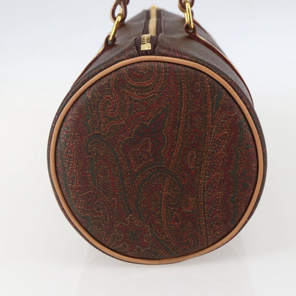 ETRO Paisley Hand Bag PVC Bordeaux Auth am10272V