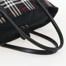 Burberrys Nova Check Tote Bag Nylon Black Silver Auth am10273V-7