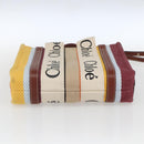 Chloe Woody Hand Bag Canvas Leather 2way Multicolor Silver Auth am10275V-11