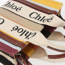 Chloe Woody Hand Bag Canvas Leather 2way Multicolor Silver Auth am10275V-6