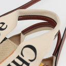 Chloe Woody Hand Bag Canvas Leather 2way Multicolor Silver Auth am10275V-8