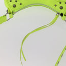 BALENCIAGA LucaGol XS Hand Bag Leather Neon yellow 671309 Auth am10278AM-9