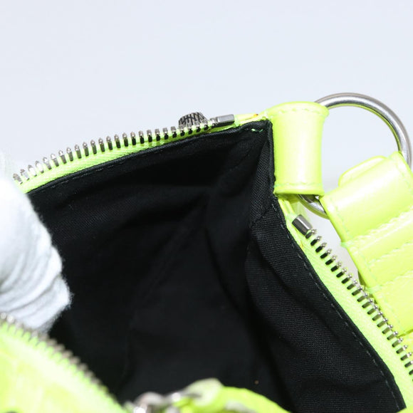 BALENCIAGA LucaGol XS Hand Bag Leather Neon yellow 671309 Auth am10278AM