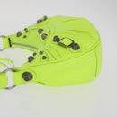 BALENCIAGA LucaGol XS Hand Bag Leather Neon yellow 671309 Auth am10278AM-4