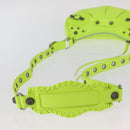 BALENCIAGA LucaGol XS Hand Bag Leather Neon yellow 671309 Auth am10278SAM-7