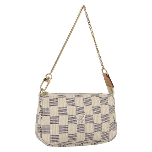 LOUIS VUITTON Damier Azur Mini Pochette Accessoires Pouch N63005 Auth am10279V