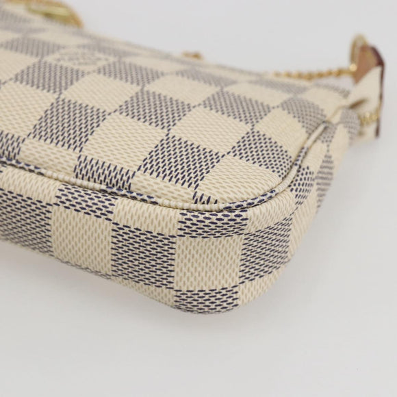 LOUIS VUITTON Damier Azur Mini Pochette Accessoires Pouch N63005 Auth am10279V
