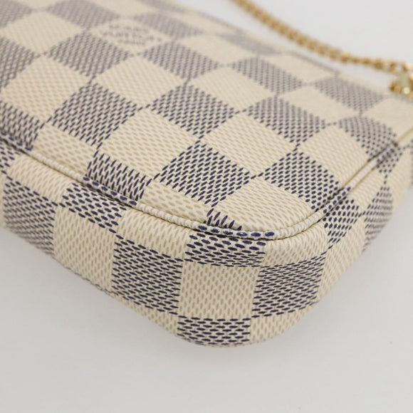 LOUIS VUITTON Damier Azur Mini Pochette Accessoires Pouch N63005 Auth am10279V