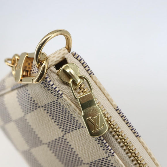 LOUIS VUITTON Damier Azur Mini Pochette Accessoires Pouch N63005 Auth am10279V