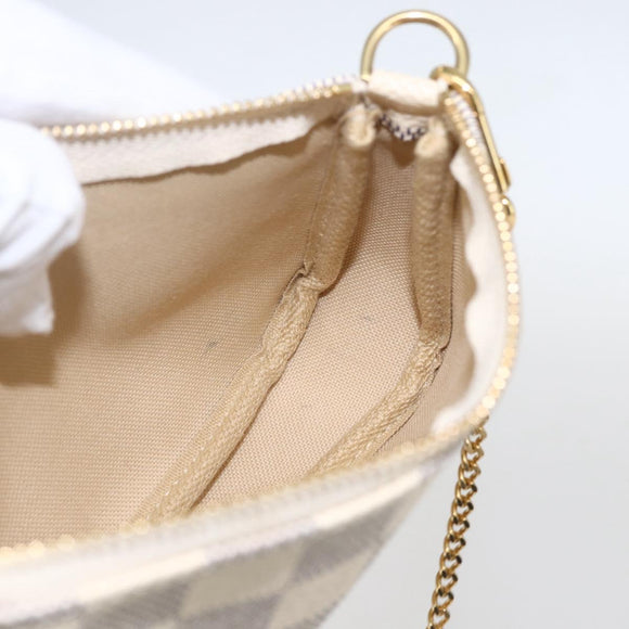 LOUIS VUITTON Damier Azur Mini Pochette Accessoires Pouch N63005 Auth am10279V