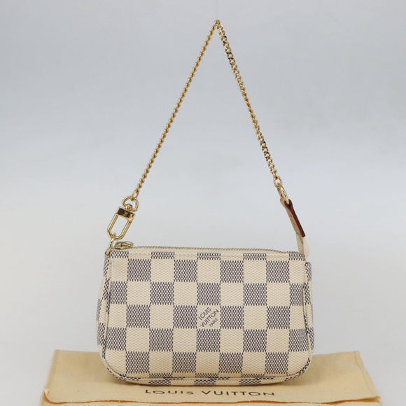 LOUIS VUITTON Damier Azur Mini Pochette Accessoires Pouch N63005 Auth am10279V