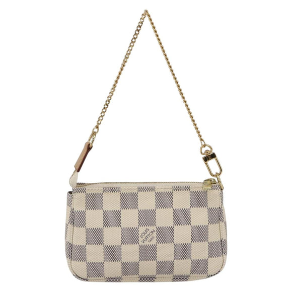 LOUIS VUITTON Damier Azur Mini Pochette Accessoires Pouch N63005 Auth am10279V