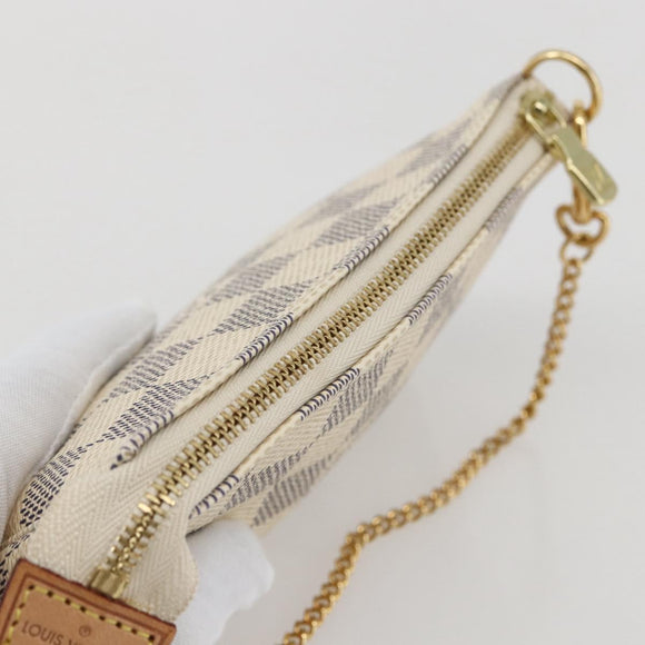LOUIS VUITTON Damier Azur Mini Pochette Accessoires Pouch N63005 Auth am10279V