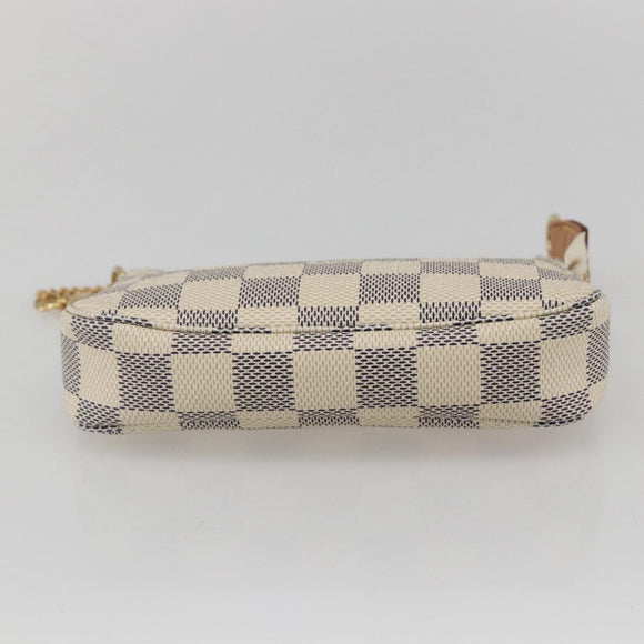 LOUIS VUITTON Damier Azur Mini Pochette Accessoires Pouch N63005 Auth am10279V
