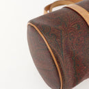 ETRO Paisley Hand Bag PVC Bordeaux Gold Auth am10286V-14