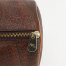 ETRO Paisley Hand Bag PVC Bordeaux Gold Auth am10286V-10