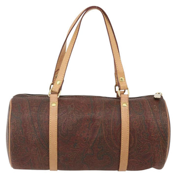 ETRO Paisley Hand Bag PVC Bordeaux Gold Auth am10286V - 0