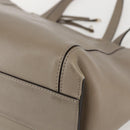 Chloe Milo Tote Bag Leather Beige Gold Auth am10289-15