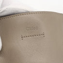 Chloe Milo Tote Bag Leather Beige Gold Auth am10289-17