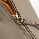 Chloe Milo Tote Bag Leather Beige Gold Auth am10289-10