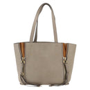 Chloe Milo Tote Bag Leather Beige Gold Auth am10289-13