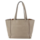 Chloe Milo Tote Bag Leather Beige Gold Auth am10289-2